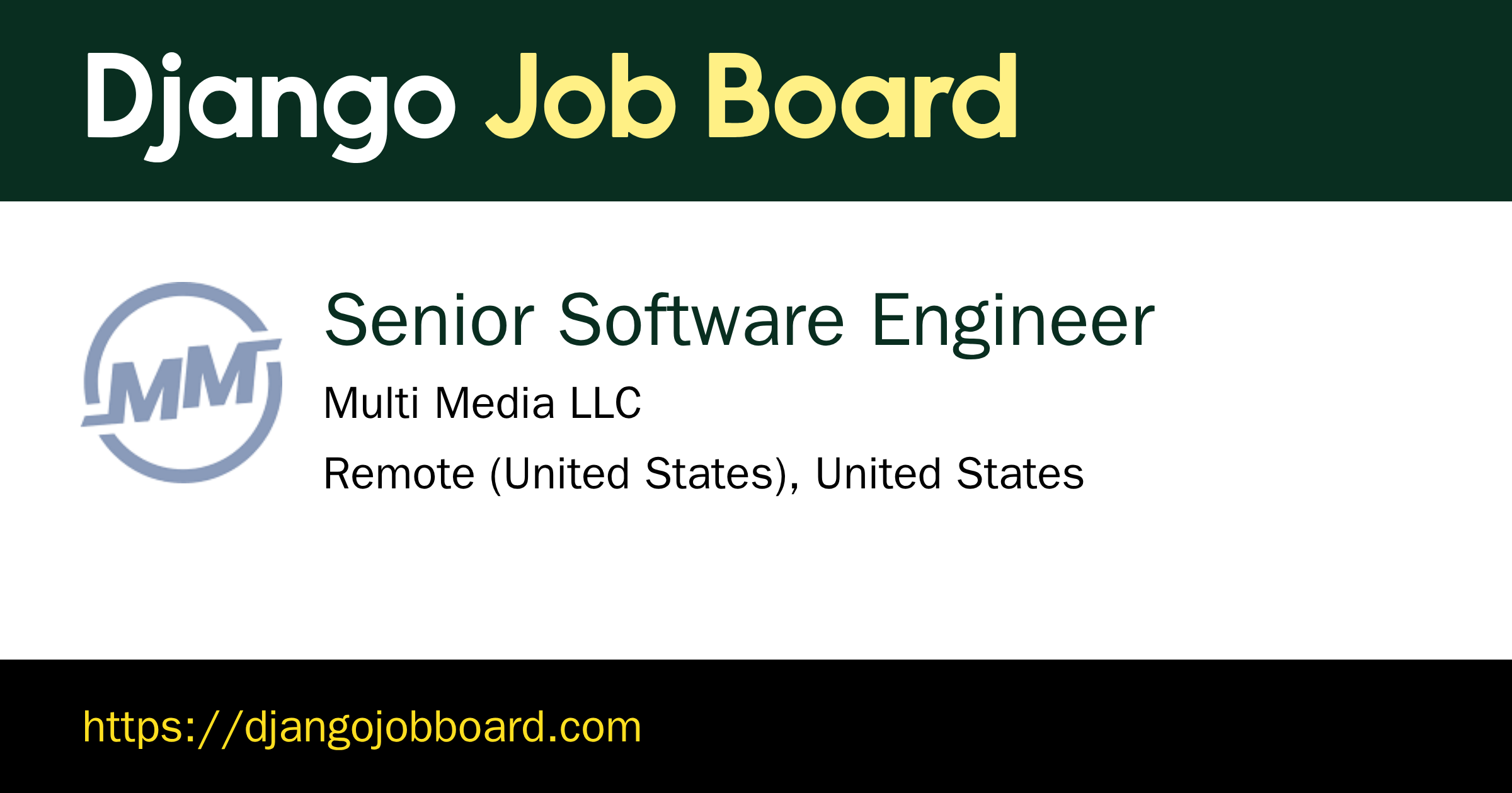Senior Software Engineer at Multi Media LLC